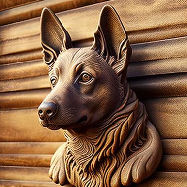 3D model Australian Kelpie dog (STL)